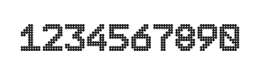 8×11数字点阵字体 ddN811AA0912