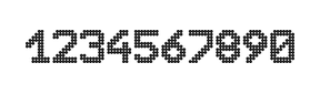 8×11数字点阵字体 ddN811AA0916
