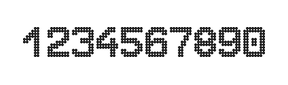 8×11数字点阵字体 ddN811AA0921