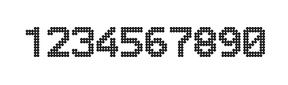 8×11数字点阵字体 ddN811AA0922