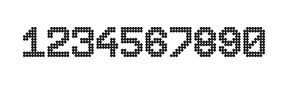 8×11数字点阵字体 ddN811AA0924