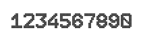 8×11数字点阵字体 ddN811AA0925