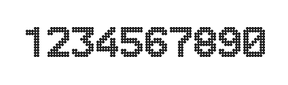 8×11数字点阵字体 ddN811AA0927
