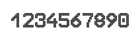 8×11数字点阵字体 ddN811AA0928