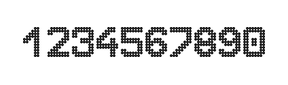 8×11数字点阵字体 ddN811AA0930