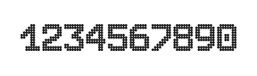 8×11数字点阵字体 ddN811AA0931