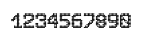 8×11数字点阵字体 ddN811AA0933