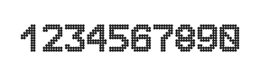 8×11数字点阵字体 ddN811AA0934