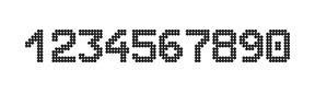 8×11数字点阵字体 ddN811AA0935