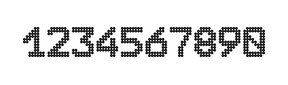 8×11数字点阵字体 ddN811AA0941