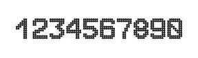 8×11数字点阵字体 ddN811AA0942