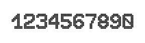 8×11数字点阵字体 ddN811AA0947