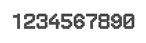 8×11数字点阵字体 ddN811AA0954