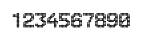 8×11数字点阵字体 ddN811AA0956