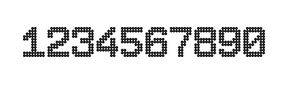 8×11数字点阵字体 ddN811AA0957