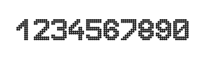 8×11数字点阵字体 ddN811AA0959