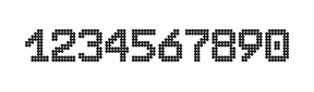 8×11数字点阵字体 ddN811AA0960