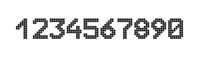 8×11数字点阵字体 ddN811AA0966