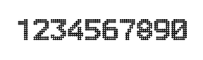 8×11数字点阵字体 ddN811AA0972