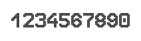 8×11数字点阵字体 ddN811AA0977