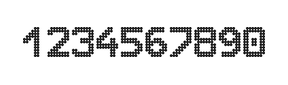 8×11数字点阵字体 ddN811AA0978
