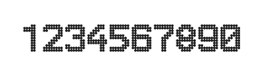 8×11数字点阵字体 ddN811AA0979