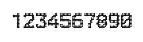 8×11数字点阵字体 ddN811AA0981
