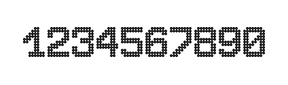 8×11数字点阵字体 ddN811AA0989