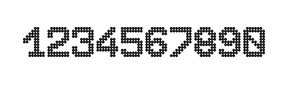 8×11数字点阵字体 ddN811AA0992