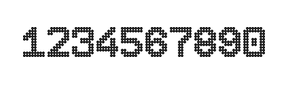 8×11数字点阵字体 ddN811AA0994