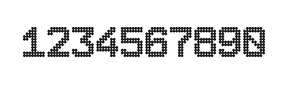 8×11数字点阵字体 ddN811AA0996