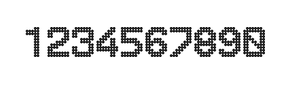 8×11数字点阵字体 ddN811AA0997
