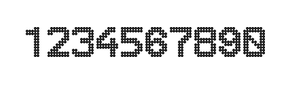 8×11数字点阵字体 ddN811AA0998