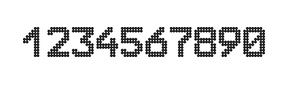 8×11数字点阵字体 ddN811AA1001