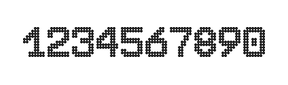 8×11数字点阵字体 ddN811AA1002