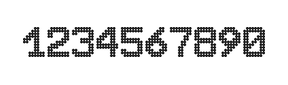 8×11数字点阵字体 ddN811AA1004