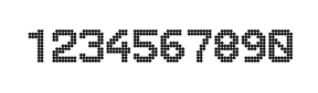 8×11数字点阵字体 ddN811AA1006