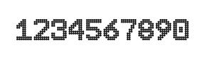 8×11数字点阵字体 ddN811AA1007