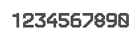 8×11数字点阵字体 ddN811AA1011