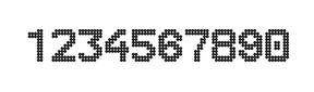8×11数字点阵字体 ddN811AA1014