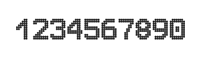 8×11数字点阵字体 ddN811AA1017