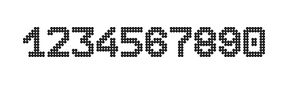8×11数字点阵字体 ddN811AA1018