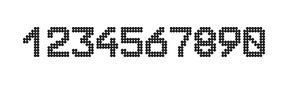 8×11数字点阵字体 ddN811AA1022