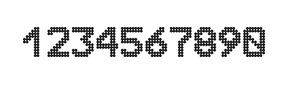 8×11数字点阵字体 ddN811AA1024
