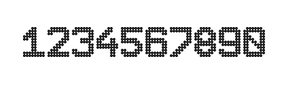 8×11数字点阵字体 ddN811AA1028