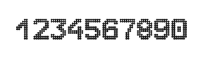8×11数字点阵字体 ddN811AA1029