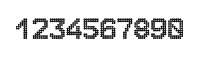 8×11数字点阵字体 ddN811AA1030