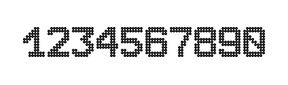 8×11数字点阵字体 ddN811AA1031