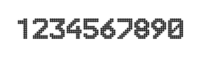 8×11数字点阵字体 ddN811AA1032