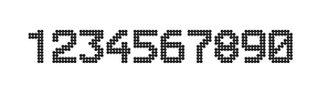 8×11数字点阵字体 ddN811AA1035